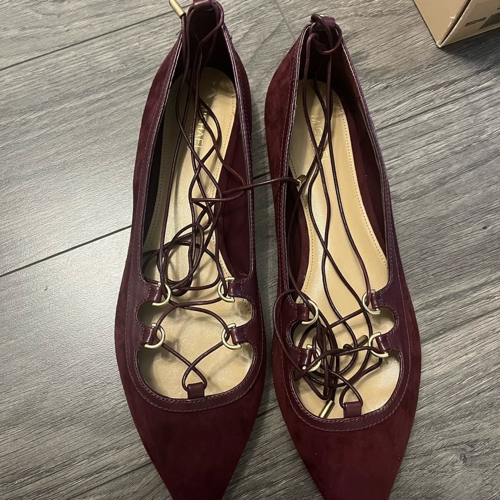 Michael Kors Burgundy Lace-Up Heels image 3